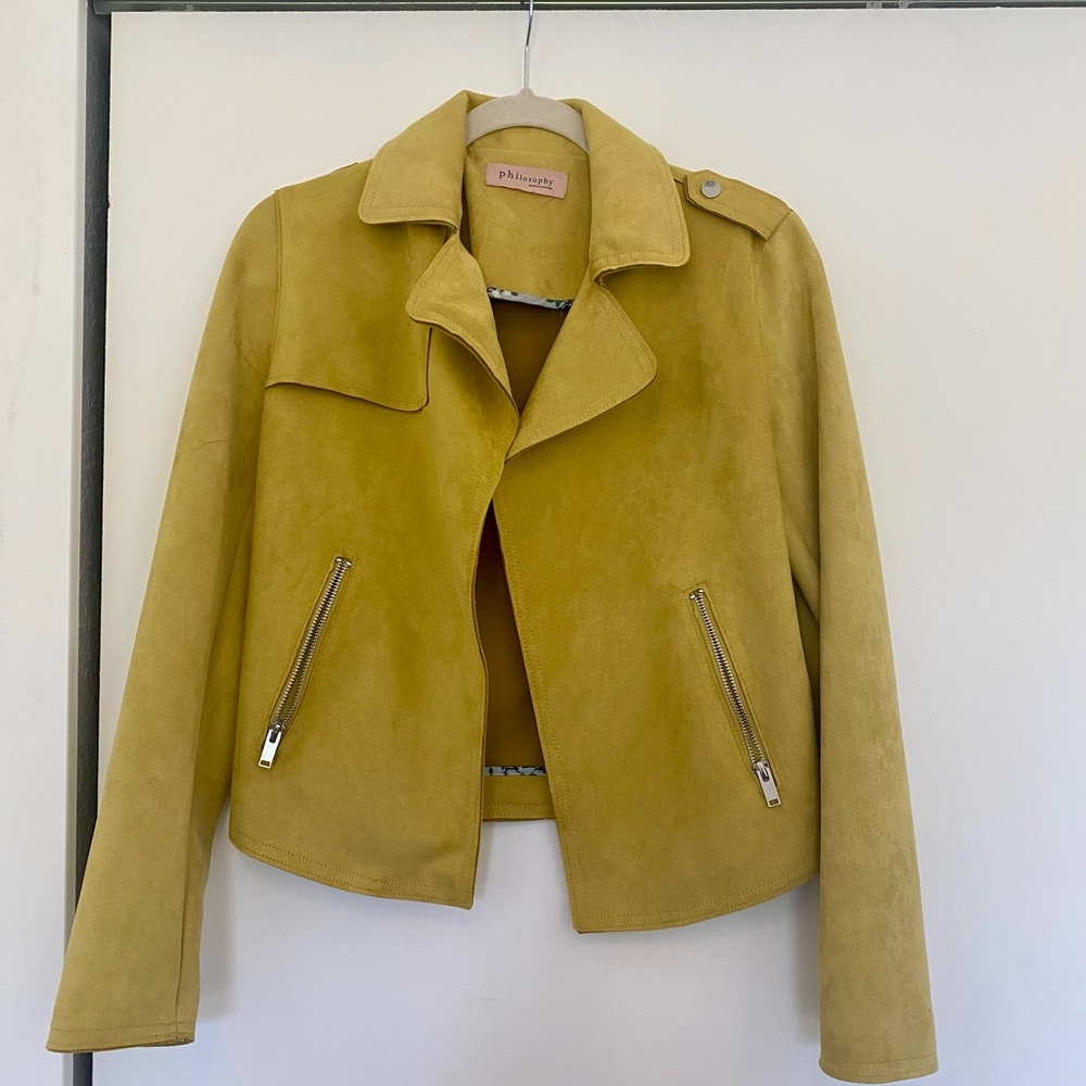 Philosophy Faux Suede Leather Jacket